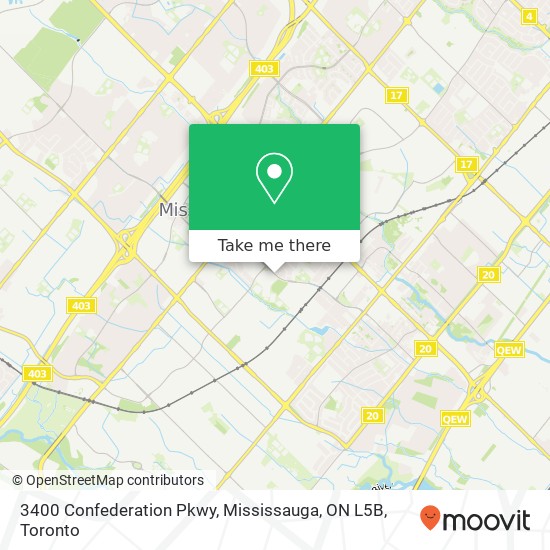 3400 Confederation Pkwy, Mississauga, ON L5B map