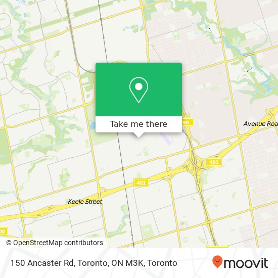 150 Ancaster Rd, Toronto, ON M3K map