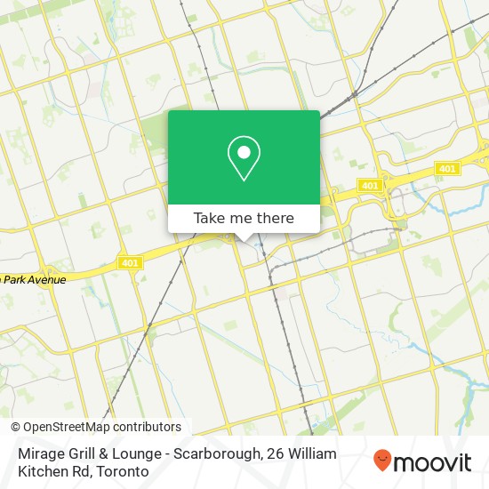 Mirage Grill & Lounge - Scarborough, 26 William Kitchen Rd map