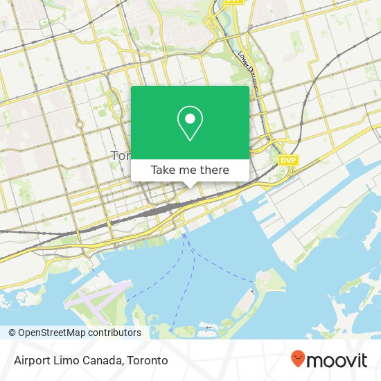 Airport Limo Canada map