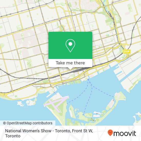 National Women's Show - Toronto, Front St W map