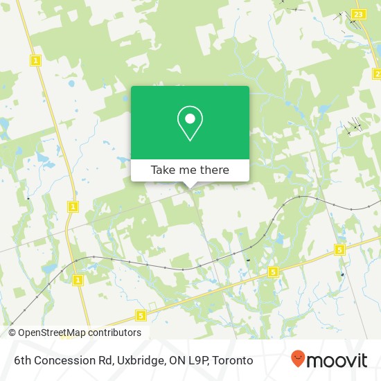 6th Concession Rd, Uxbridge, ON L9P map