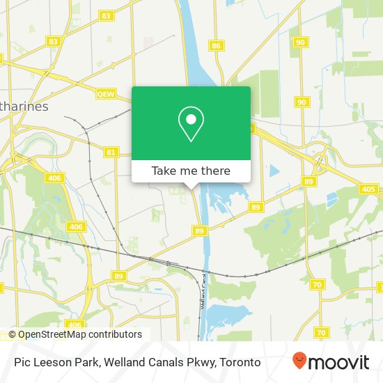 Pic Leeson Park, Welland Canals Pkwy map