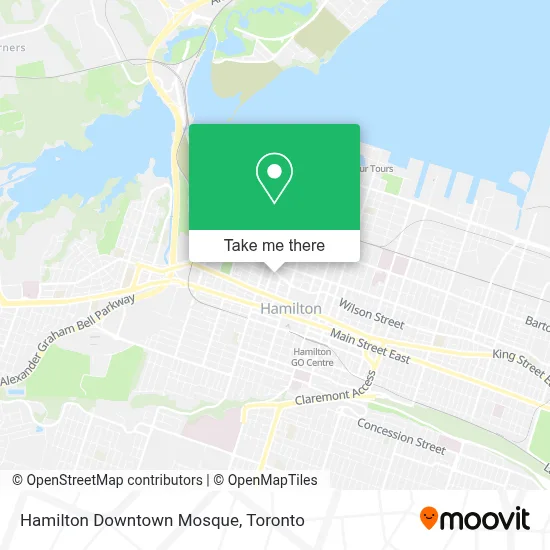 Hamilton Downtown Mosque map