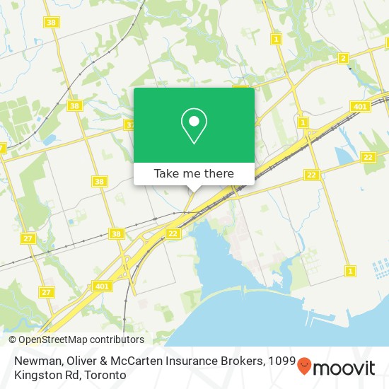 Newman, Oliver & McCarten Insurance Brokers, 1099 Kingston Rd map