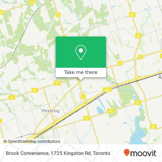 Brock Convenience, 1725 Kingston Rd map