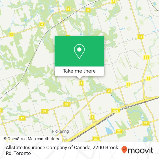 Allstate Insurance Company of Canada, 2200 Brock Rd map