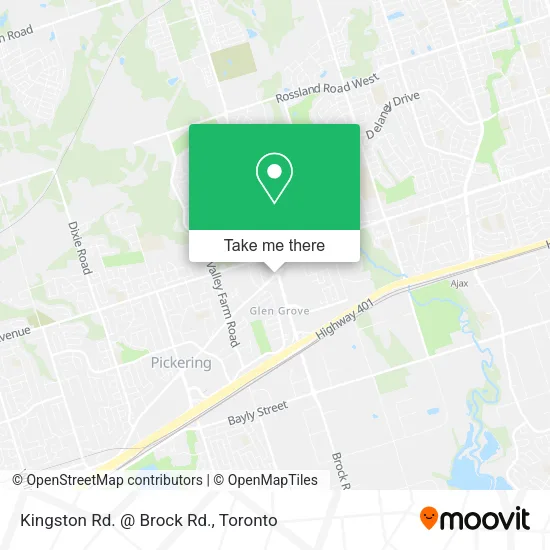 Kingston Rd. @ Brock Rd. map