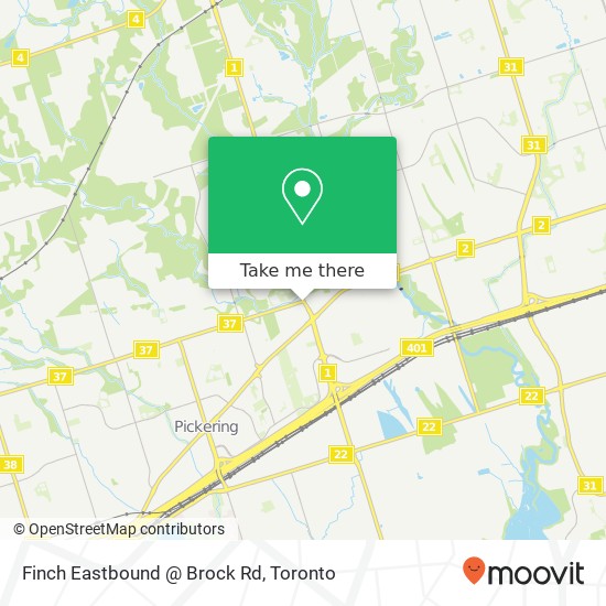 Finch Eastbound @ Brock Rd map