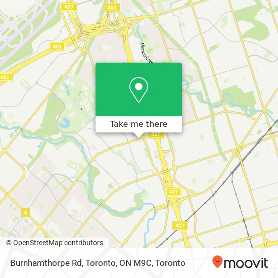 Burnhamthorpe Rd, Toronto, ON M9C plan