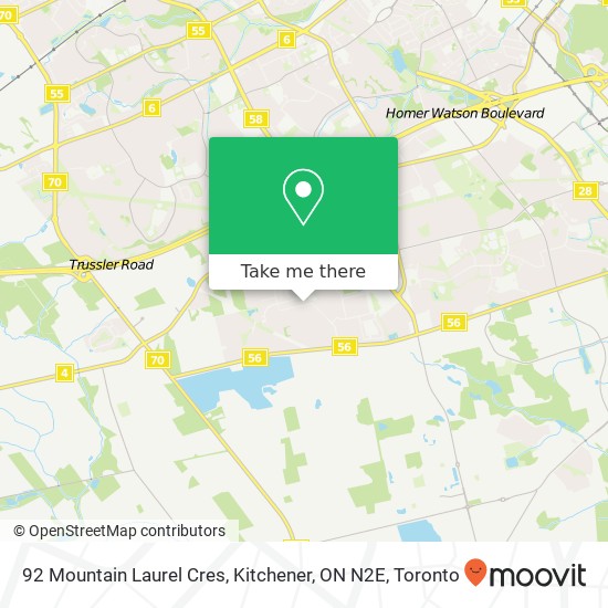 92 Mountain Laurel Cres, Kitchener, ON N2E map