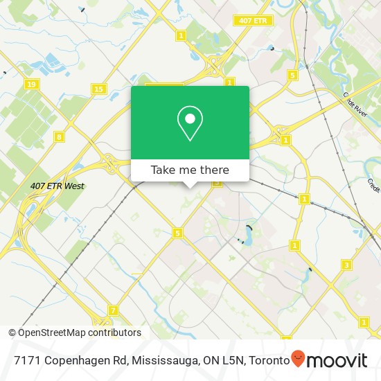 7171 Copenhagen Rd, Mississauga, ON L5N map
