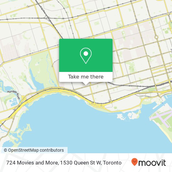 724 Movies and More, 1530 Queen St W map