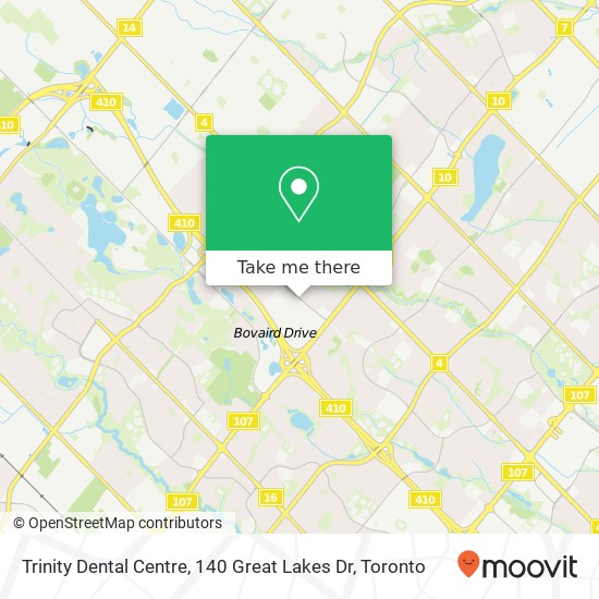 Trinity Dental Centre, 140 Great Lakes Dr map