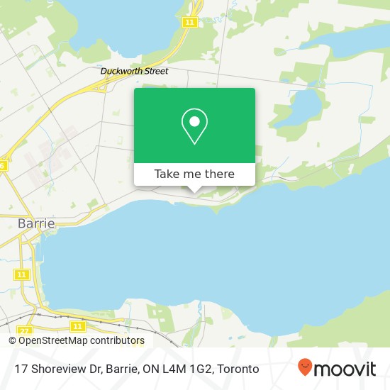 17 Shoreview Dr, Barrie, ON L4M 1G2 map