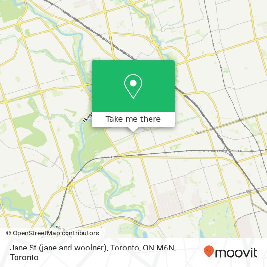 Jane St (jane and woolner), Toronto, ON M6N map