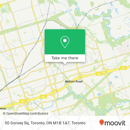50 Gorsey Sq, Toronto, ON M1B 1A7 map