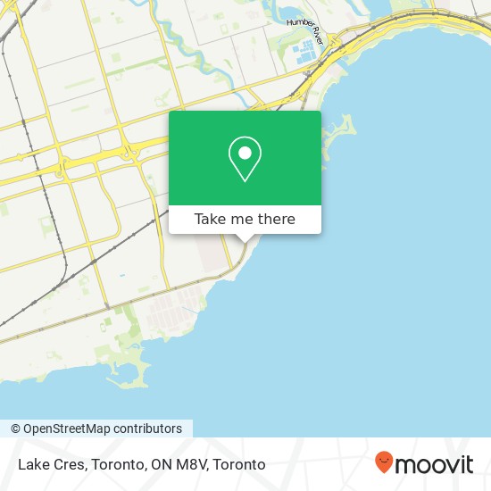 Lake Cres, Toronto, ON M8V map