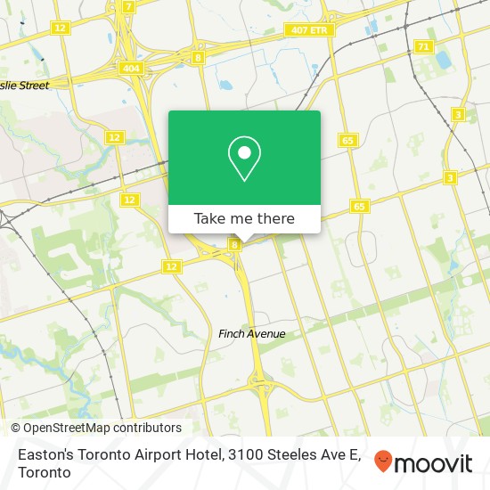 Easton's Toronto Airport Hotel, 3100 Steeles Ave E map