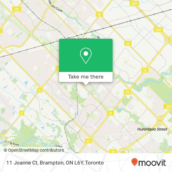 11 Joanne Ct, Brampton, ON L6Y map