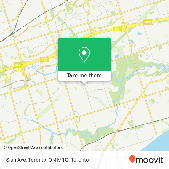 Slan Ave, Toronto, ON M1G map