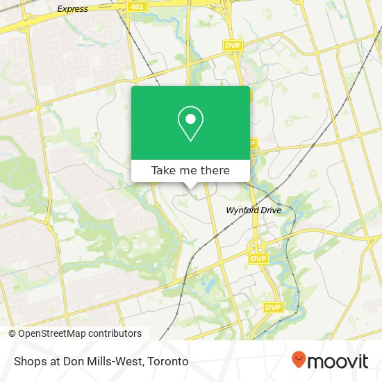 Shops at Don Mills-West map