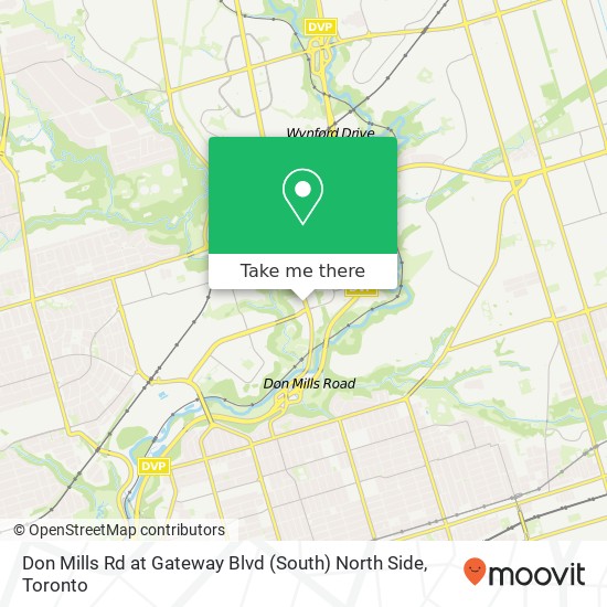 Don Mills Rd at Gateway Blvd (South) North Side map