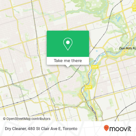 Dry Cleaner, 480 St Clair Ave E map