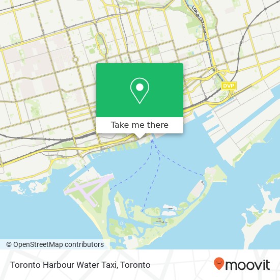 Toronto Harbour Water Taxi map