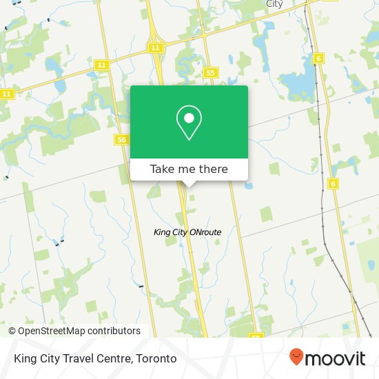 King City Travel Centre map