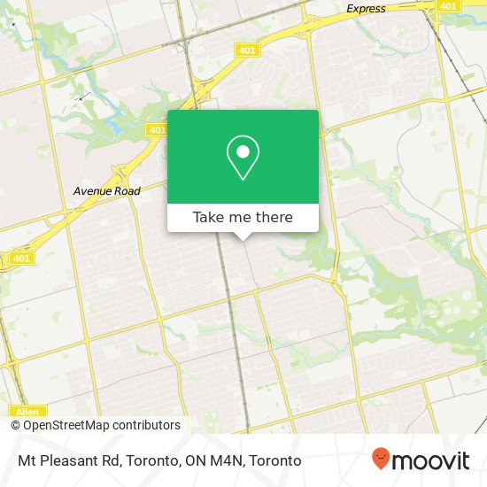 Mt Pleasant Rd, Toronto, ON M4N map