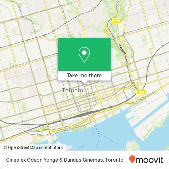 Cineplex Odeon Yonge & Dundas Cinemas map