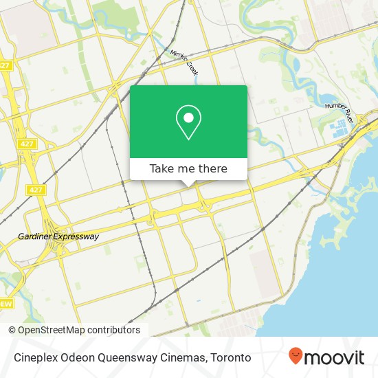 Cineplex Odeon Queensway Cinemas map