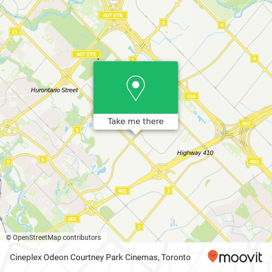 Cineplex Odeon Courtney Park Cinemas map