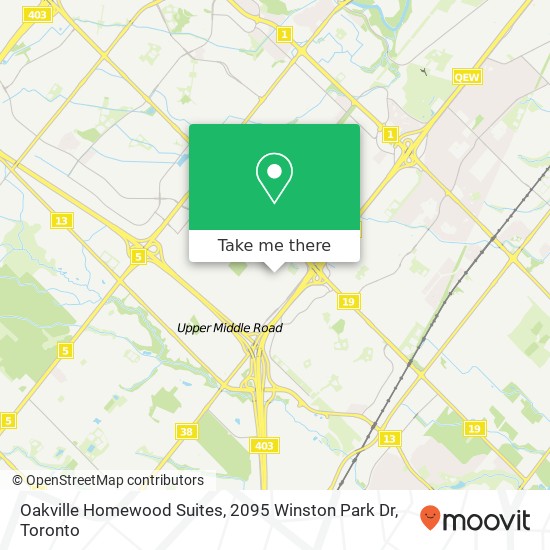 Oakville Homewood Suites, 2095 Winston Park Dr map