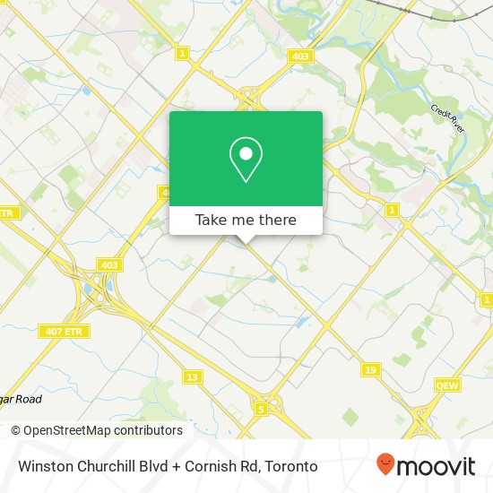 Winston Churchill Blvd + Cornish Rd map