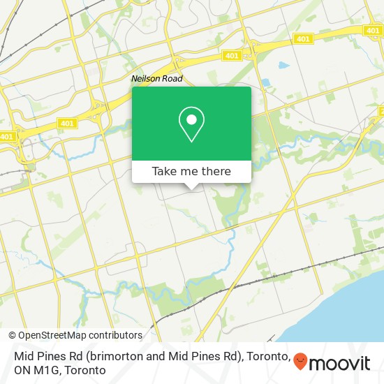 Mid Pines Rd (brimorton and Mid Pines Rd), Toronto, ON M1G map