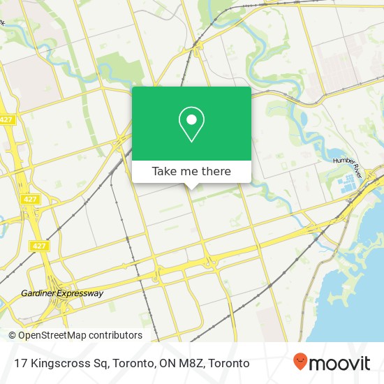 17 Kingscross Sq, Toronto, ON M8Z map