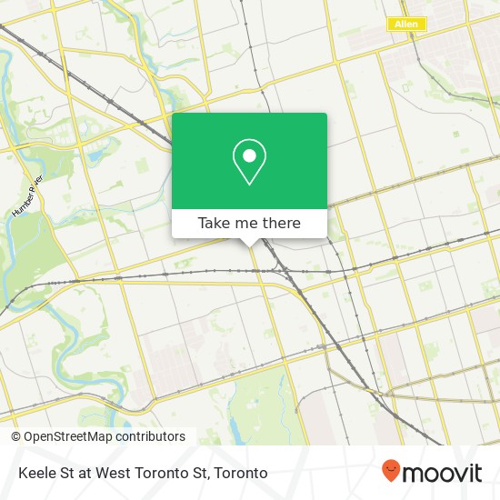 Keele St at West Toronto St map