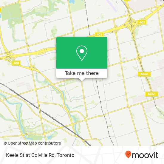 Keele St at Colville Rd map
