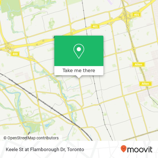 Keele St at Flamborough Dr map