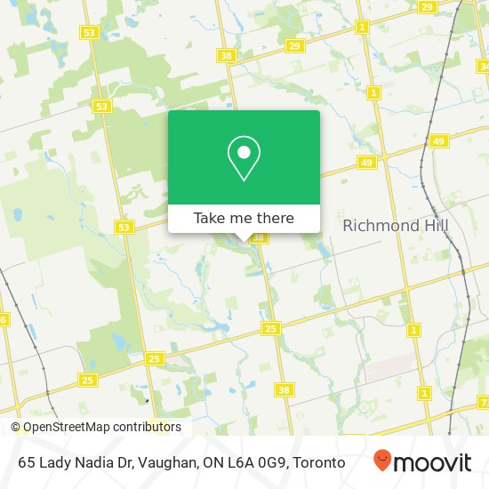 65 Lady Nadia Dr, Vaughan, ON L6A 0G9 map