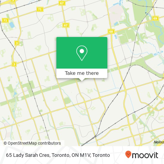 65 Lady Sarah Cres, Toronto, ON M1V map