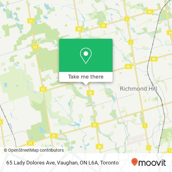 65 Lady Dolores Ave, Vaughan, ON L6A map