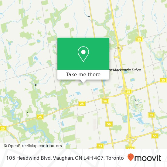 105 Headwind Blvd, Vaughan, ON L4H 4C7 map