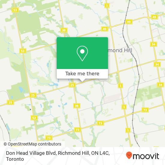 Don Head Village Blvd, Richmond Hill, ON L4C map