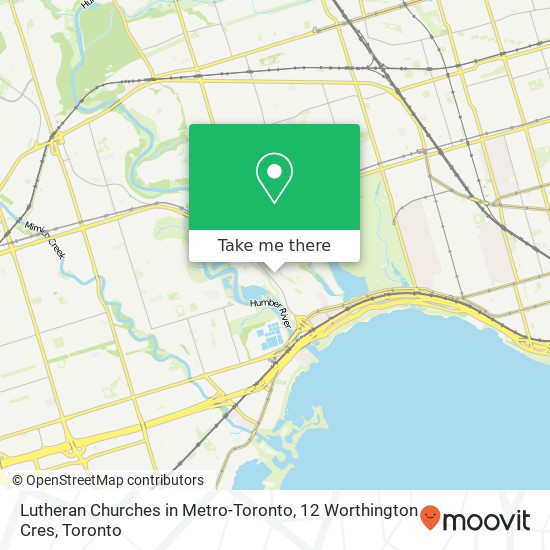 Lutheran Churches in Metro-Toronto, 12 Worthington Cres map