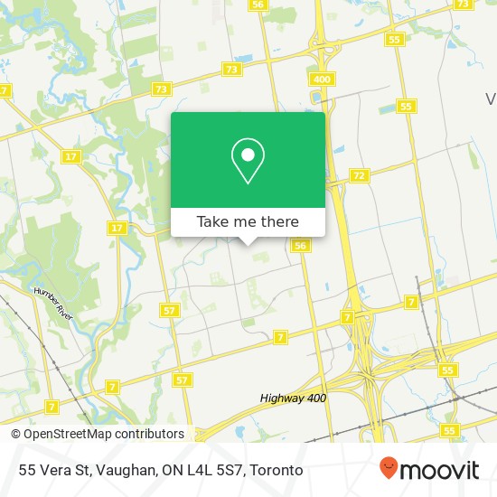 55 Vera St, Vaughan, ON L4L 5S7 map