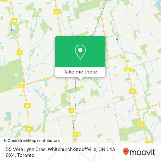 55 Vera Lynn Cres, Whitchurch-Stouffville, ON L4A 0X4 map