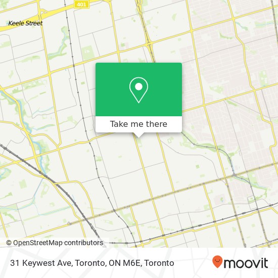 31 Keywest Ave, Toronto, ON M6E map